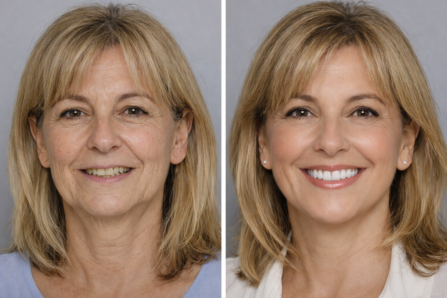 Antes y después de una paciente de Clínica Bustillo & López